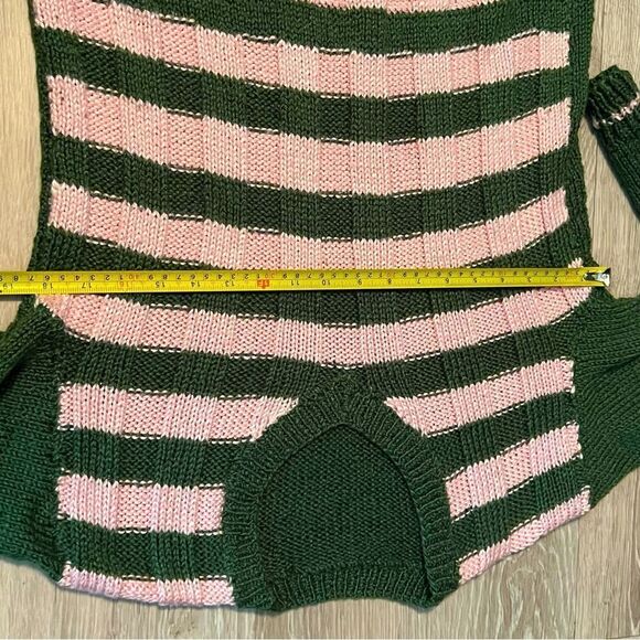 MARC JACOBS X HEAVEN Pink Green Stripe V Neck Sweater M - Picture 7 of 9